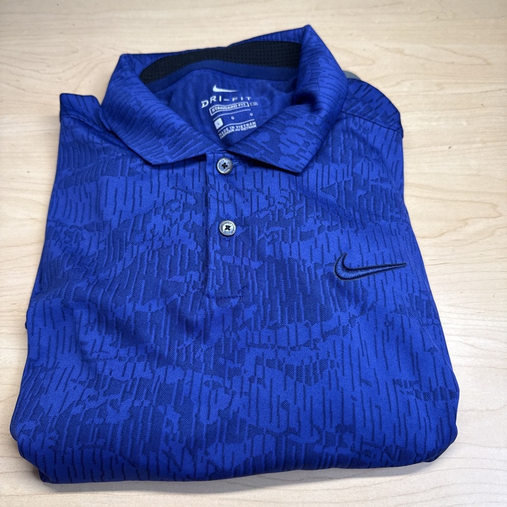 nike dri-fit golf shirt Large  men Standard Fit Embroidered Breathable